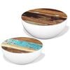 vidaXL Coffee Table Set of 2 Multicolour Reclaimed wood and steel