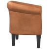 vidaXL Tub Chair Brown Faux leather, pine wood, plywood, plastic Durable