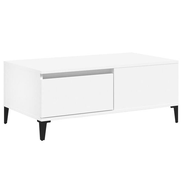 vidaXL Coffee Table White 35.4x19.7x14.4" Engineered Wood