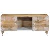 vidaXL Coffee Table Natural Mango with white paint