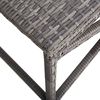 vidaXL Bench Grey PE (polyethylene) rattan, Powder-coated steel 31.5 in
