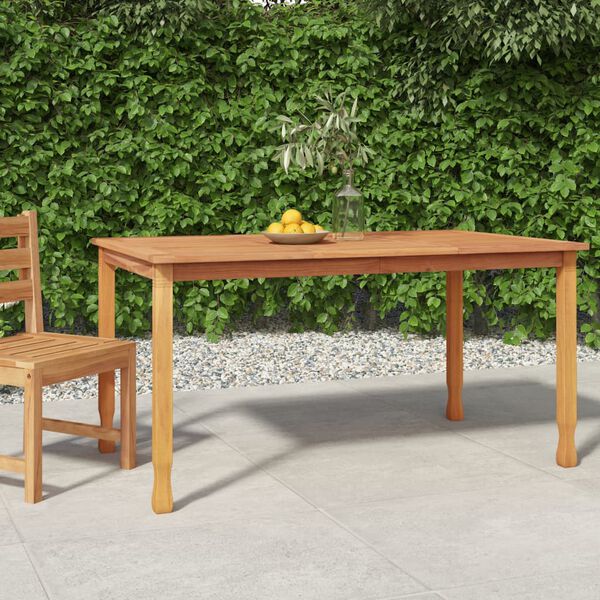 vidaXL Dining Table Teak Solid teak wood 59.1 x 35.4 x 29.5 in Durable