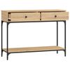 vidaXL Console Table Sonoma oak Engineered wood Narrow Console Table