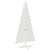 vidaXL Wooden Christmas Tree White Solid pine wood 70.9 in