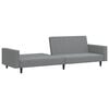 vidaXL Sofa Bed Light grey Velvet (100% polyester), wood, plastic Large