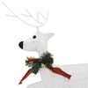vidaXL Reindeer And Sleigh Christmas Decoration Set of 4 White Mesh, Metal