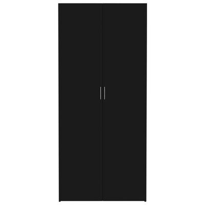 vidaXL Storage Cabinet Black 31.5"x14"x70.9" Engineered Wood
