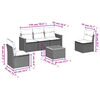 vidaXL Garden Sofa Set Grey PE rattan 6-piece set Modular