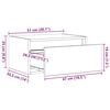 vidaXL Wall-mounted Bedside Cabinet Old wood Engineered wood
