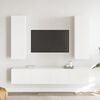 vidaXL TV Cabinet Set of 4 White Engineered Wood Medium TV Cabinet