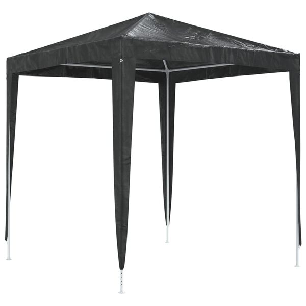 vidaXL Party Tent Anthracite Polyethylene, Steel 6.6ft x 6.6ft