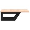 vidaXL Basin Shelf Wall Mounted Steel and Solid Wood Oak