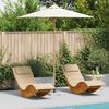 vidaXL Garden Parasol Cream white 240 x 240 x 260 cm bamboo