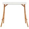 vidaXL Swing Frame Teak finish and cream roof Strong bent wood and polyester