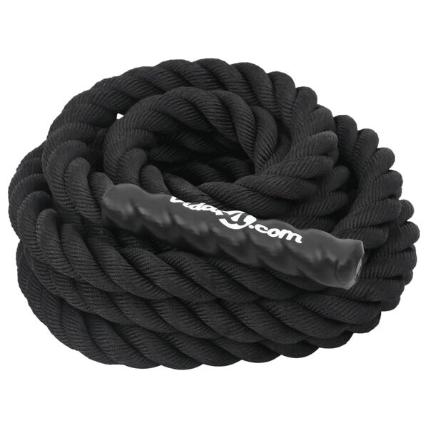 vidaXL Battle Rope Black 29.5 ' 15.0 lb Polyester