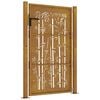 vidaXL Garden Gate 39.4x49.2" Corten Steel Bamboo Design