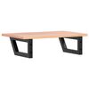 vidaXL Basin Shelf Wall Mounted Steel and Solid Wood Oak