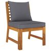 vidaXL Garden Lounge Set Dark Grey, Natural Wood