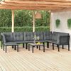 vidaXL Garden Lounge Set Black and Gray