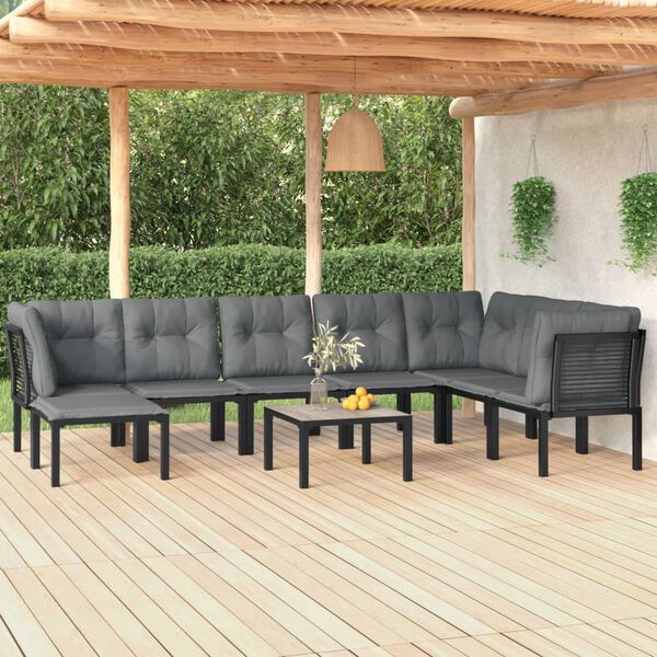 vidaXL Garden Lounge Set Black and Gray