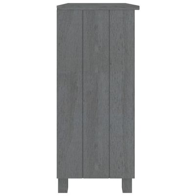 vidaXL Sideboard Dark Gray 33.5"x13.8"x31.5" Solid Wood Pine