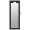 vidaXL Mirror Jewelry Cabinet Black
