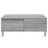 vidaXL Coffee Table Gray Sonoma Engineered wood, solid eucalyptus wood