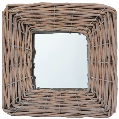 vidaXL Mirrors 3 pcs 5.9"x5.9" Wicker