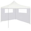 vidaXL Gazebo Sidewall with Windows 19.7'x6.6' White