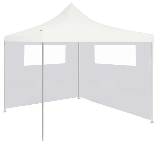 vidaXL Gazebo Sidewall with Windows 19.7'x6.6' White