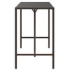 vidaXL Bar Table With Glass Top Brown, Black