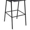 vidaXL Bar Chair Set of 2 Black Solid Plywood, Powder-Coated Steel