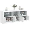 vidaXL Sideboard White Engineered wood, Glass Large Sideboard