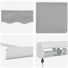 vidaXL Retractable Awning Light Grey 118.11" x 98.43" Fabric and Metal