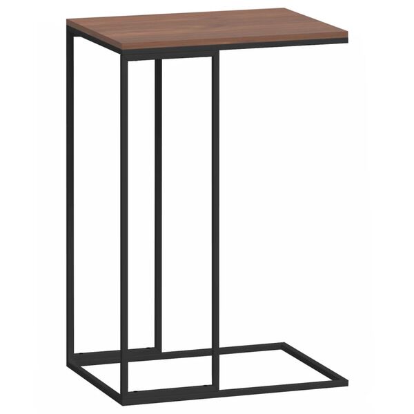vidaXL Side Table Black Engineered wood, iron Medium Durable