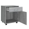 vidaXL Rolling Cabinet Grey sonoma Engineered wood Medium