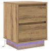 vidaXL Bedside Cabinet Artisan Oak 15.35 x 13.58 x 19.69 in