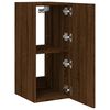 vidaXL TV Wall Cabinet Brown oak Engineered wood Medium TV Wall Cabinet