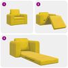 vidaXL Sofa Bed Yellow 38.58 x 27.95 x 32.68 in Velvet