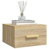 vidaXL Wall-mounted Bedside Cabinet Set of 2 Sonoma Oak Engineered wood
