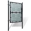 vidaXL Black Single Door Fence Gate 39.4x68.9"