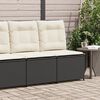 vidaXL Reclining Patio Sofa Black PE rattan Reclining Patio Sofa