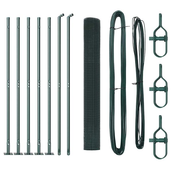 vidaXL Fence Post Green 32.81 x 3.28 ft (0.98 x 0.98 in mesh) Steel