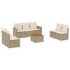 vidaXL Garden Sofa Set Beige Poly Rattan 8 Piece Set Modular