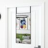 vidaXL Door Mirror Black Aluminum Medium Door Mirror Rectangular