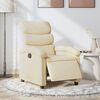 vidaXL Electric Recliner Chair Cream Fabric (100% polyester), metal, plywood