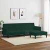 vidaXL Sofa Set Dark Green Velvet (100% polyester), wood, plastic Large