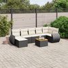 vidaXL Garden Sofa Set Black