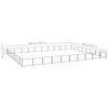 vidaXL Dog Kennel Black Steel 861.1 sq ft Tough Dog Kennel
