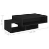 vidaXL Coffee Table Black Engineered Wood Medium Coffee Table